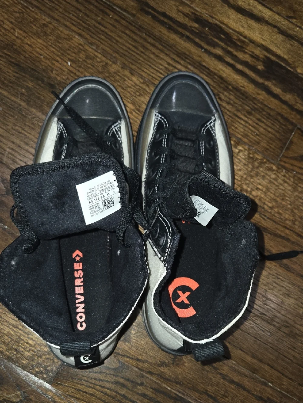 Chuck Taylor All Star CX Explore Hi Mens 9.5 Womens 11.5 Off White Black Fleece - Picture 4 of 10